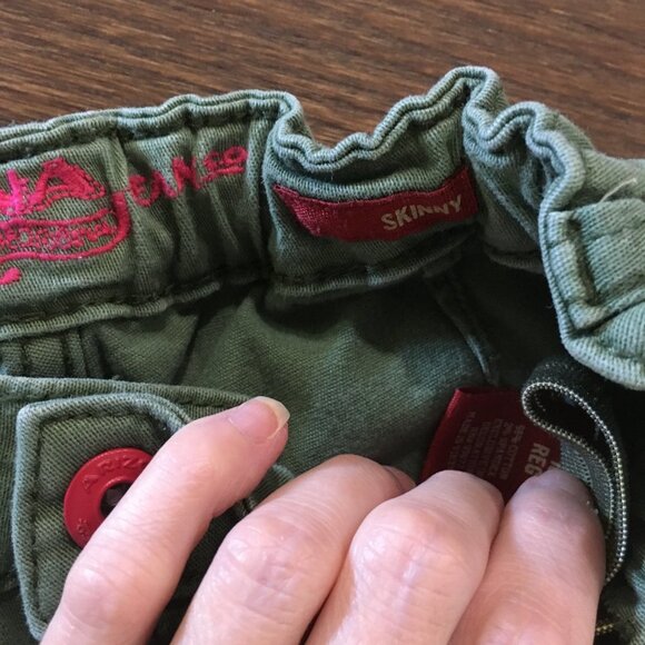 Arizona Army Green Skin Girls Jeans size 16 - I-03 - Picture 6 of 7